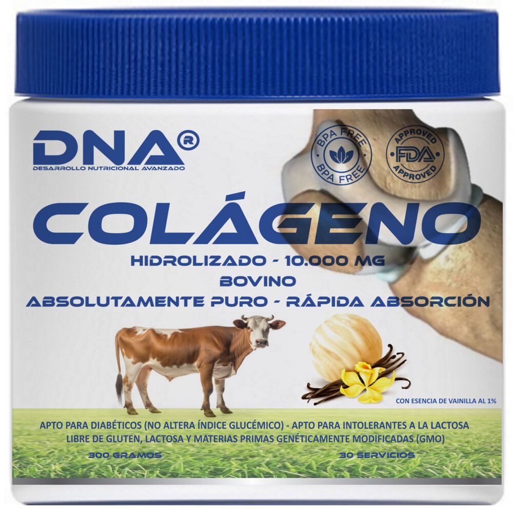 Colágeno Bovino D N A® - Sabor Vainilla - Pote - 300gr image number 0.0