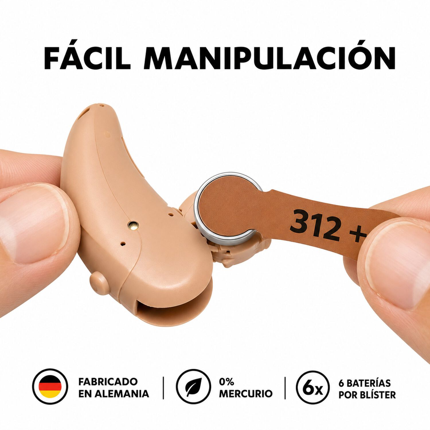 Pila Duracel 312 Auditiva - Pack De 6u Larga Duraci&oacute;n image number 4.0