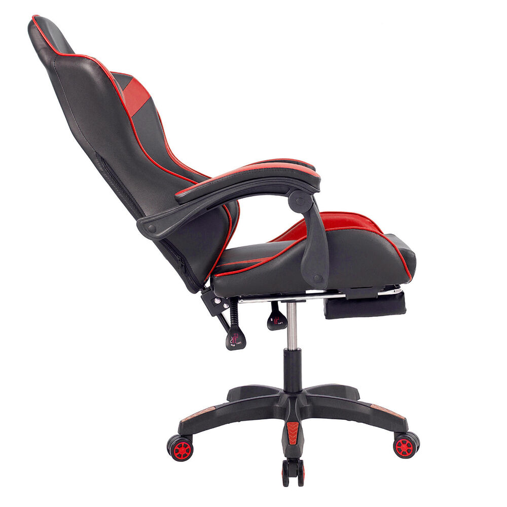 Silla Gamer Oficina Ajustable Y Reclinable Roja image number 4.0