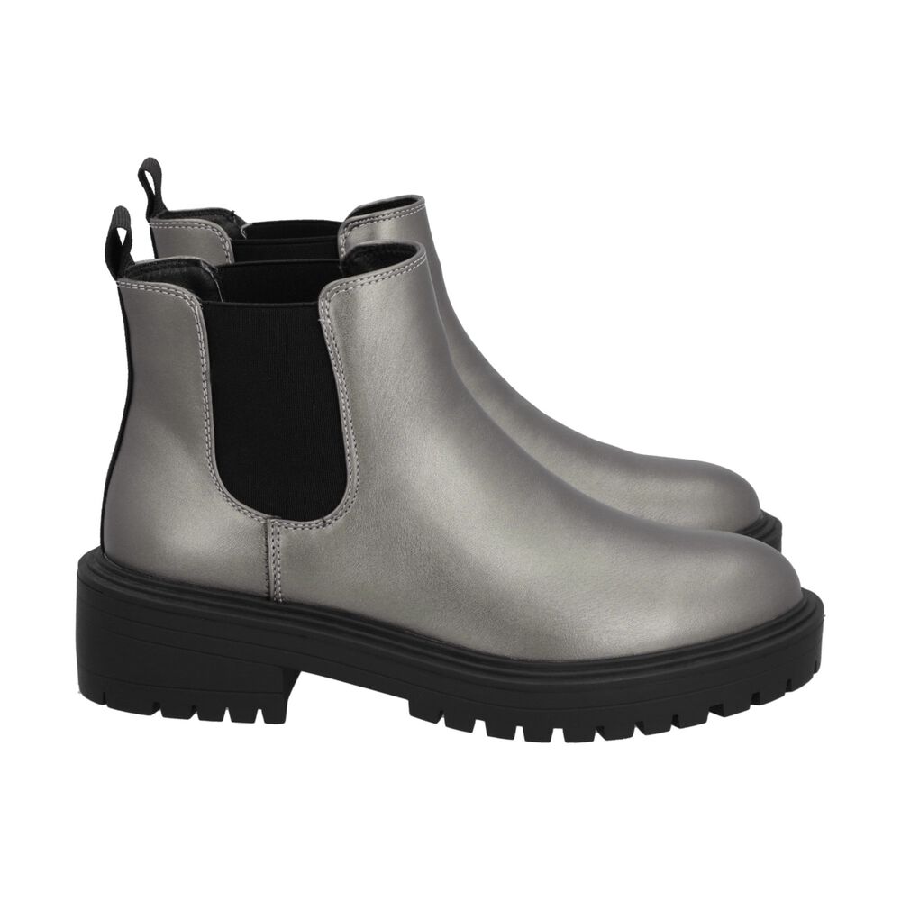 Botin Casual Mujer Negro/peltre Plataforma Storm Police image number 2.0
