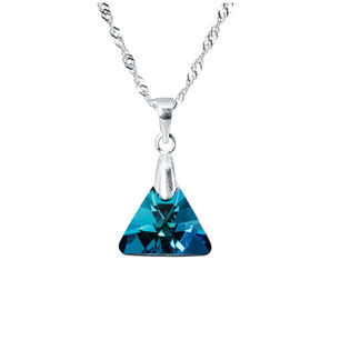 Collar Trinidad Cristales Genuinos Bermuda Blue