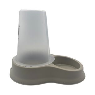 Dispensador Mascota Agua Y Comida 1,5 Litros Beige Plastiken