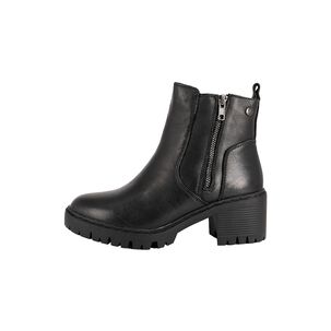 Botin De Cuero Gaby Negro Alquimia