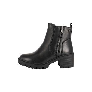 Botin De Cuero Gaby Negro Alquimia
