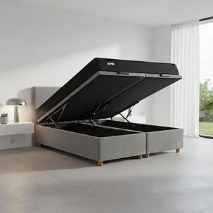 Base Cama Mons Ba&uacute;l 200 Bd Gris / 2 Plazas / Base Dividida