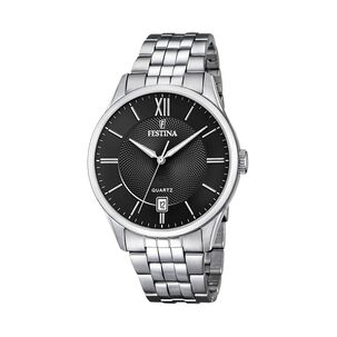 Reloj F20425/3 Festina Negro Hombre Acero Cl&aacute;sico