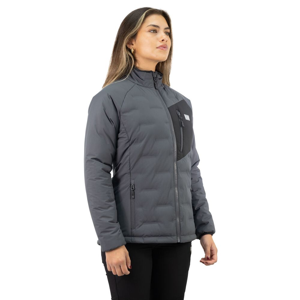 Parka Insulada Hw Explorer S/gorro Mujer Carbon Grey image number 2.0