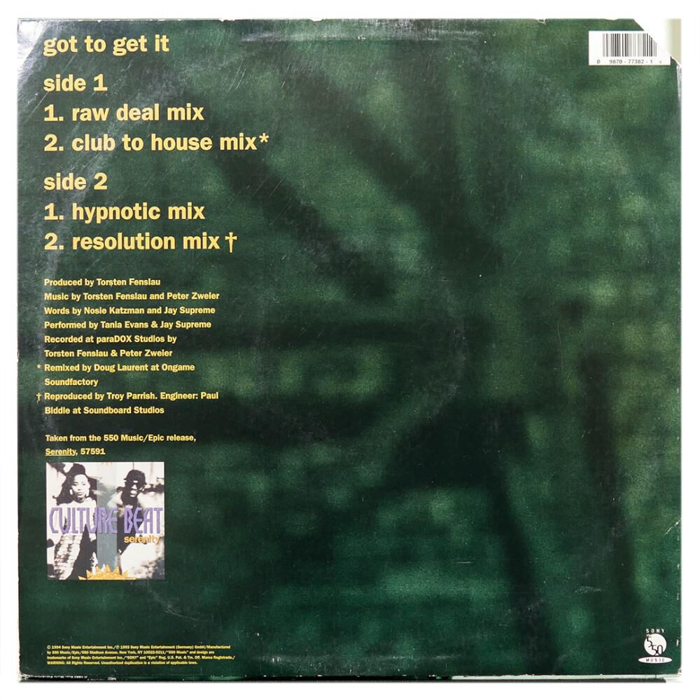 Culture Beat - Got To Get It | 12" Maxi Single Usado image number 1.0
