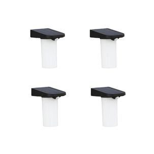 Pack 4 Unidades Aplique Solar Vertical Sin Base Contra Agua Con Sensor De Movimiento