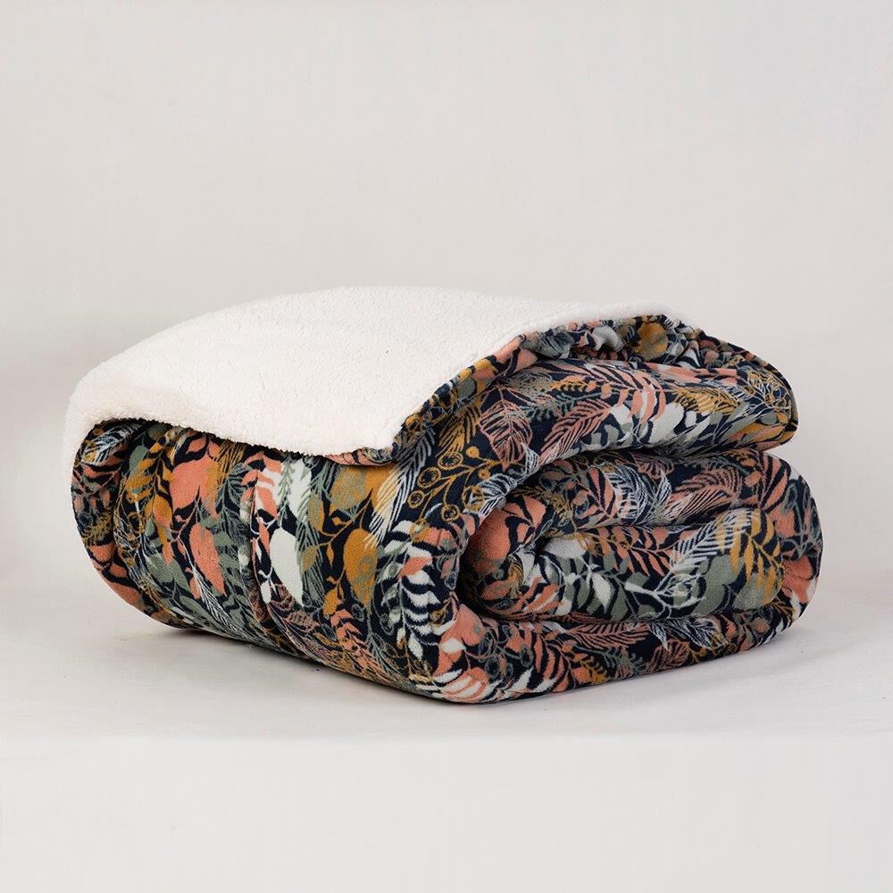 Plumon Coral Print Sherpa 2 Plazas Otoño image number 2.0