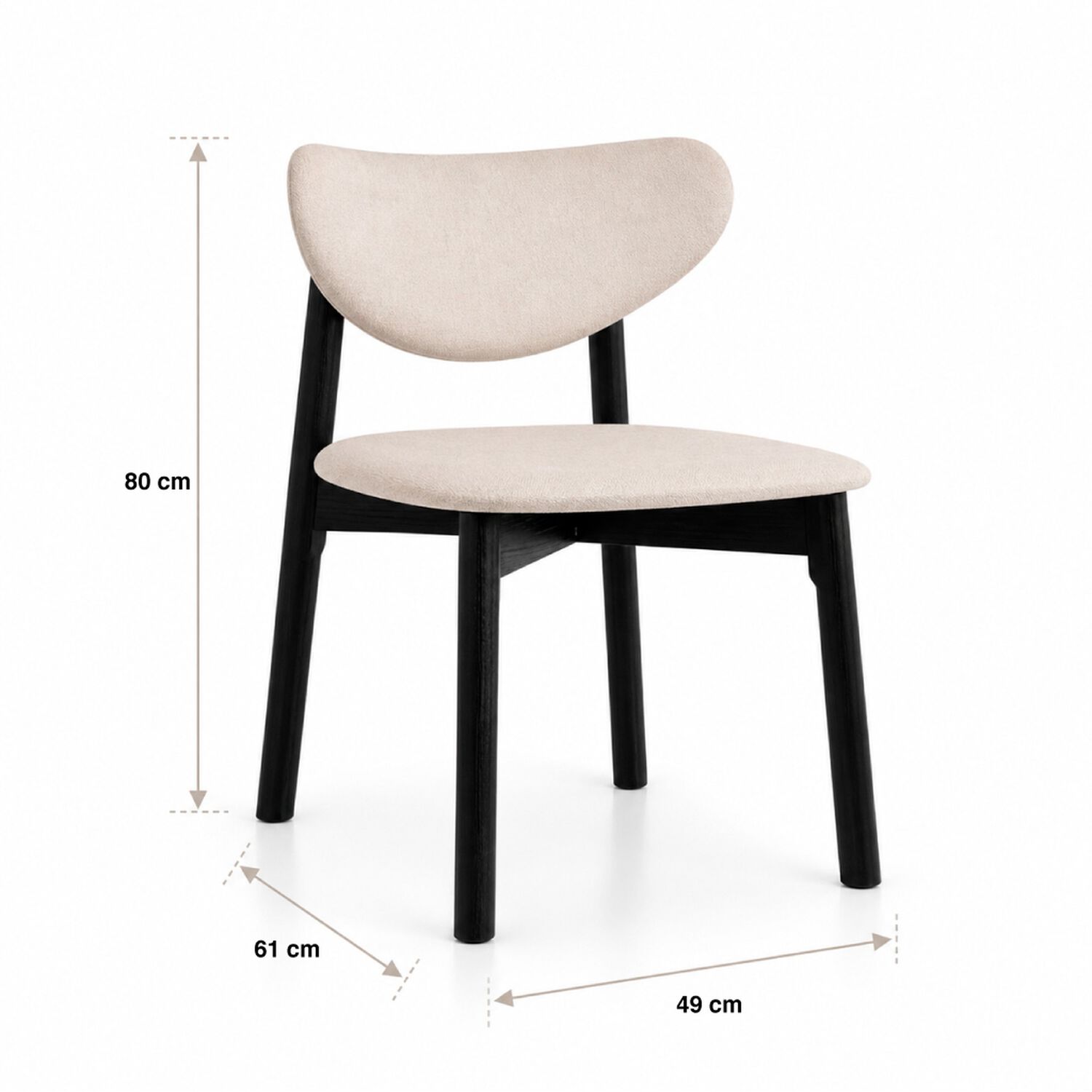 Silla De Comedor Madera Teng 49x61x80 image number 3.0