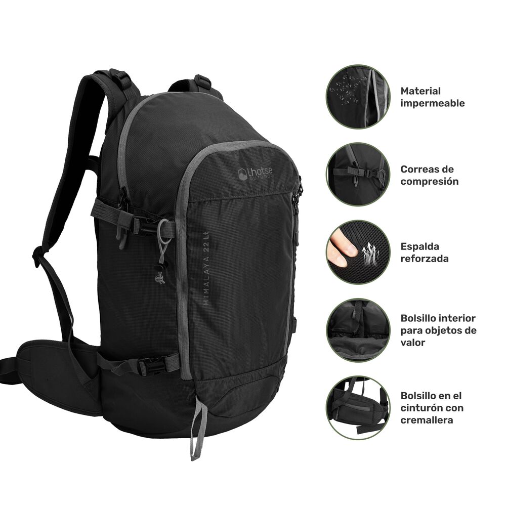 Mochila Deportiva Outdoor Ski Himalaya 22lts Lhotse Black image number 1.0