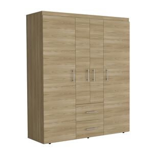 Closet 4 Puertas 2 Cajones Fm-020c - Café Claro