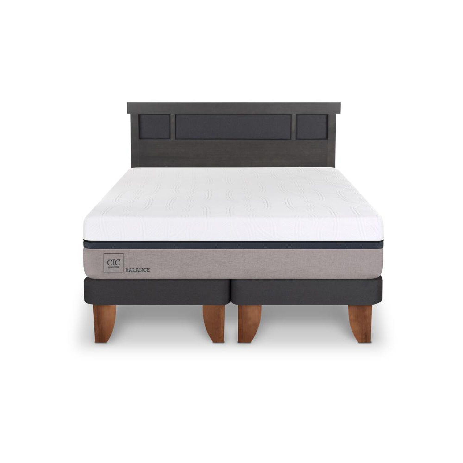 Cama Europea Cic Balance / 2 Plazas / Base Dividida + Respaldo image number 0.0