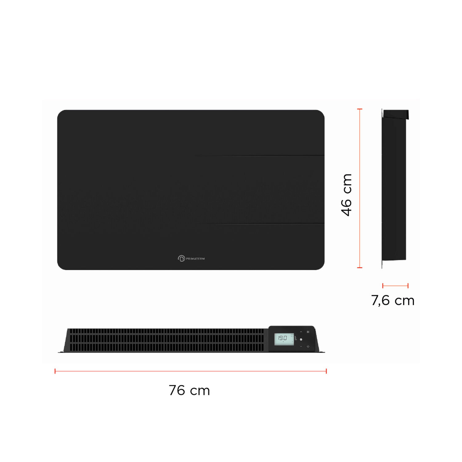 Estufa Radiador Calefactor &Oacute;nix Cer&aacute;mico Wifi Antracita 1500w Primaterm image number 3.0