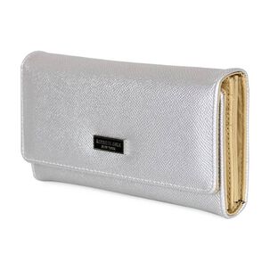 Billetera Mujer Flap-bessie Gris Kenneth Cole
