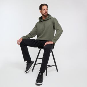 Polerón Liso Slim Cuello Redondo Hombre Az Black