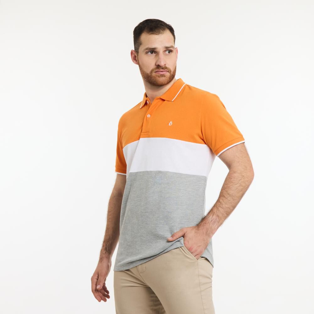 Polera Bloque Color Regular Manga Corta Cuello Piqu&eacute; Hombre Herald image number 2.0