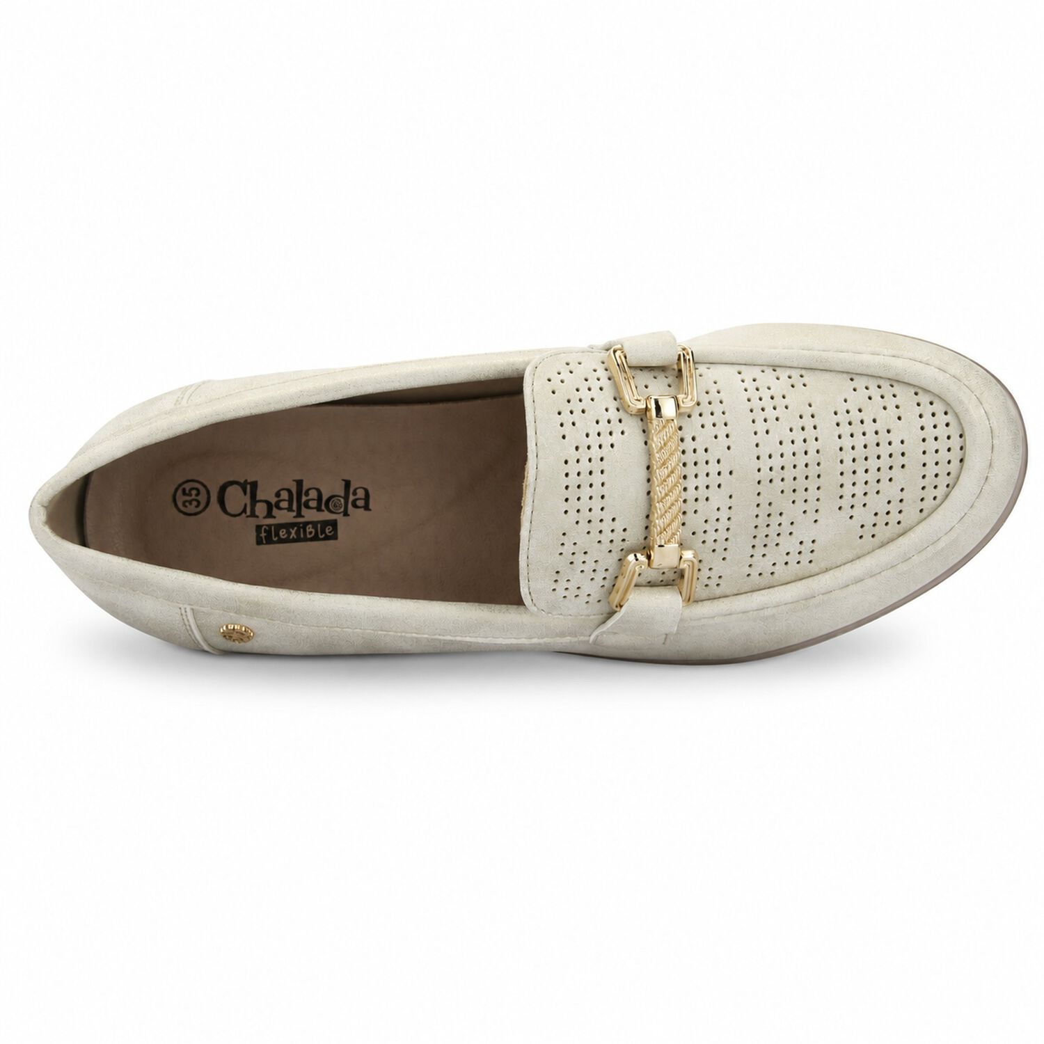 Mocasin Dorado Mujer Casual Chalada Zlat image number 4.0