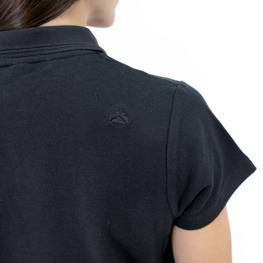 Polera Pique Quebec Manga Corta Negro Mujer image number 5.0