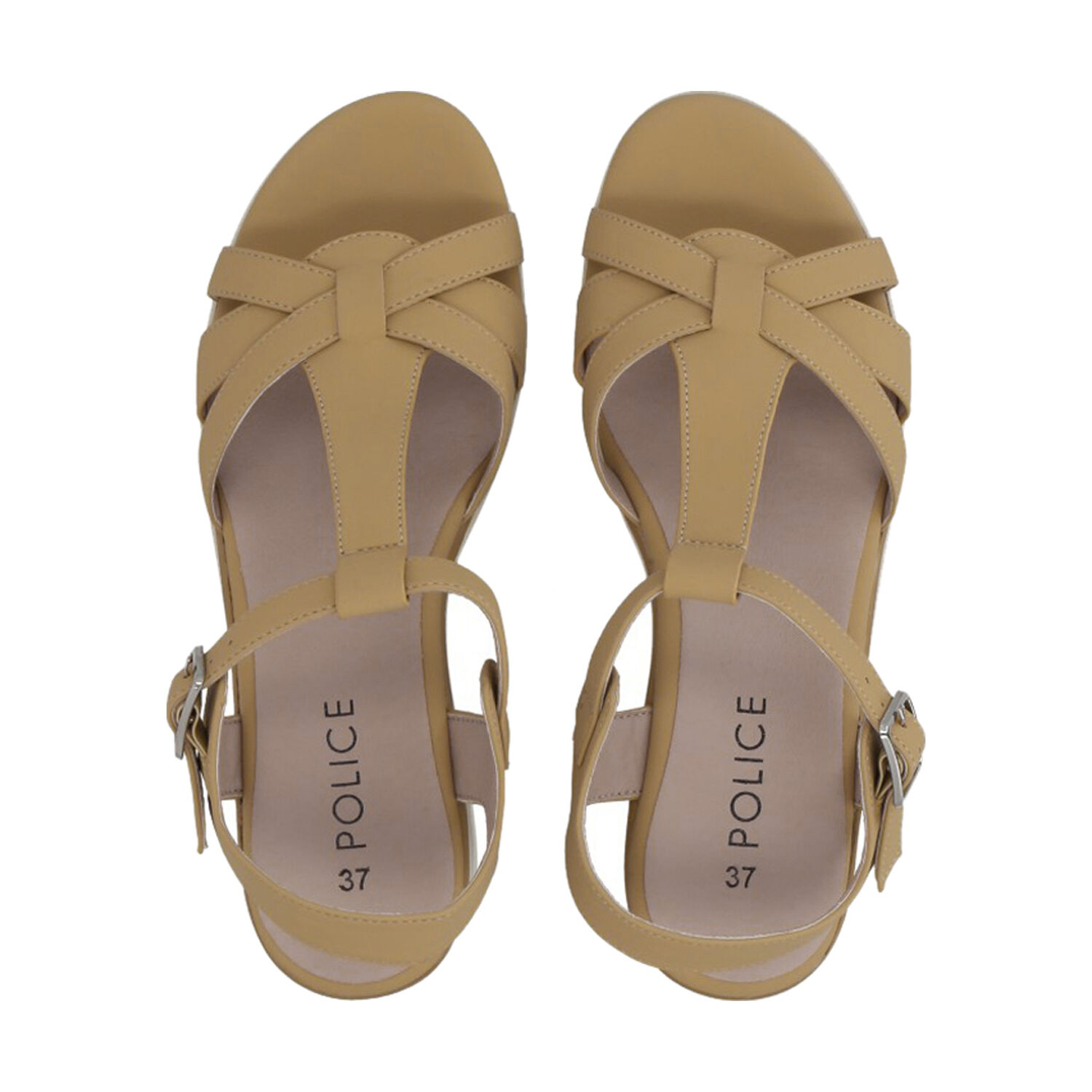 Sandalia Mujer Beige Plataforma Vesta Police image number 1.0