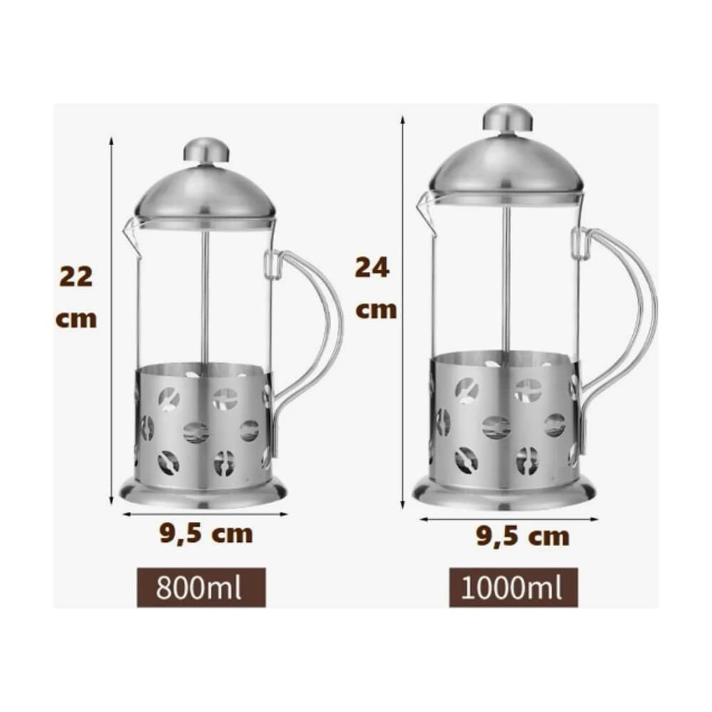 Cafetera Prensa Francesa Portatil Acero Inox 1000ml image number 3.0