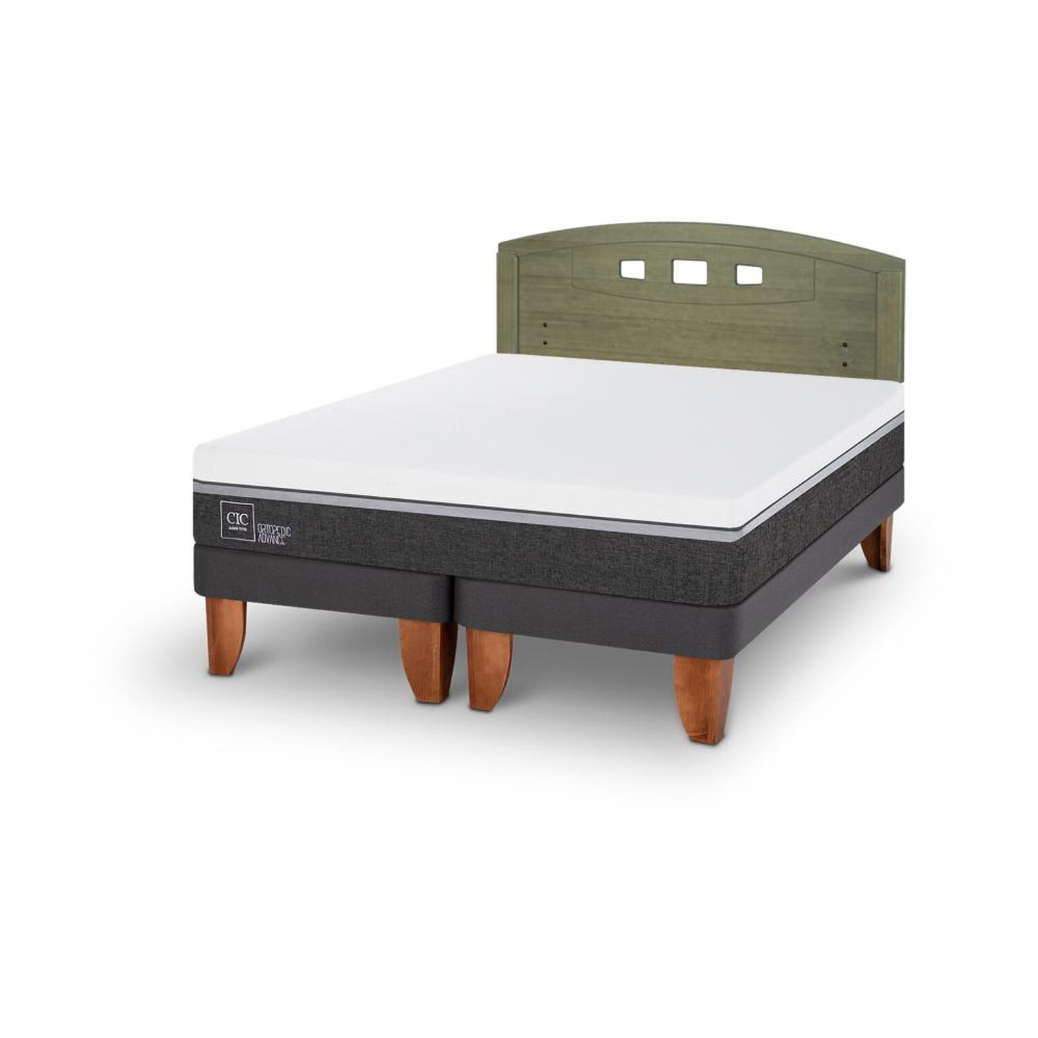 Cama Europea Cic Ortopedic Advance / 2 Plazas / Base Dividida + Respaldo image number 5.0