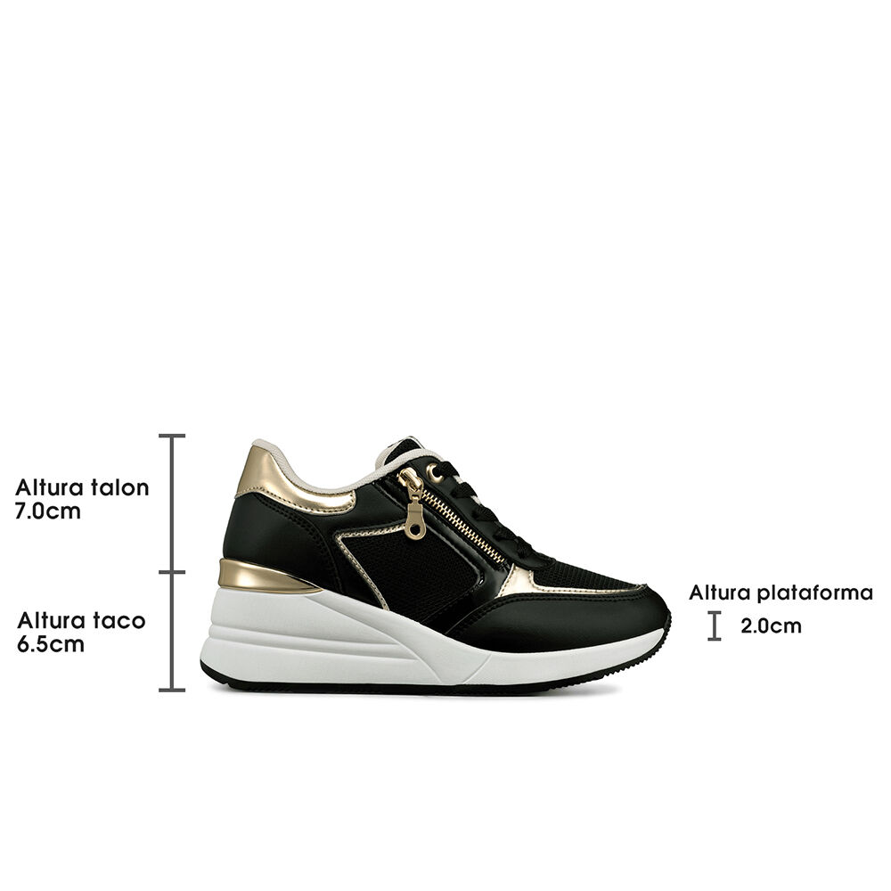 Zapatilla Deportiva Taco Cuña Malla Mujer Weide Jll60 image number 6.0