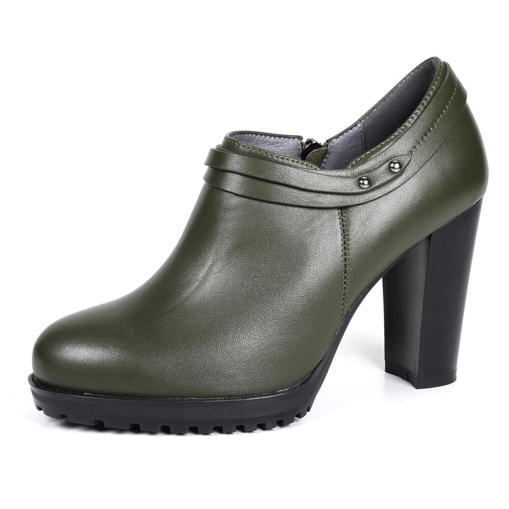 Zapato Cuero Casiana Verde image number 1.0