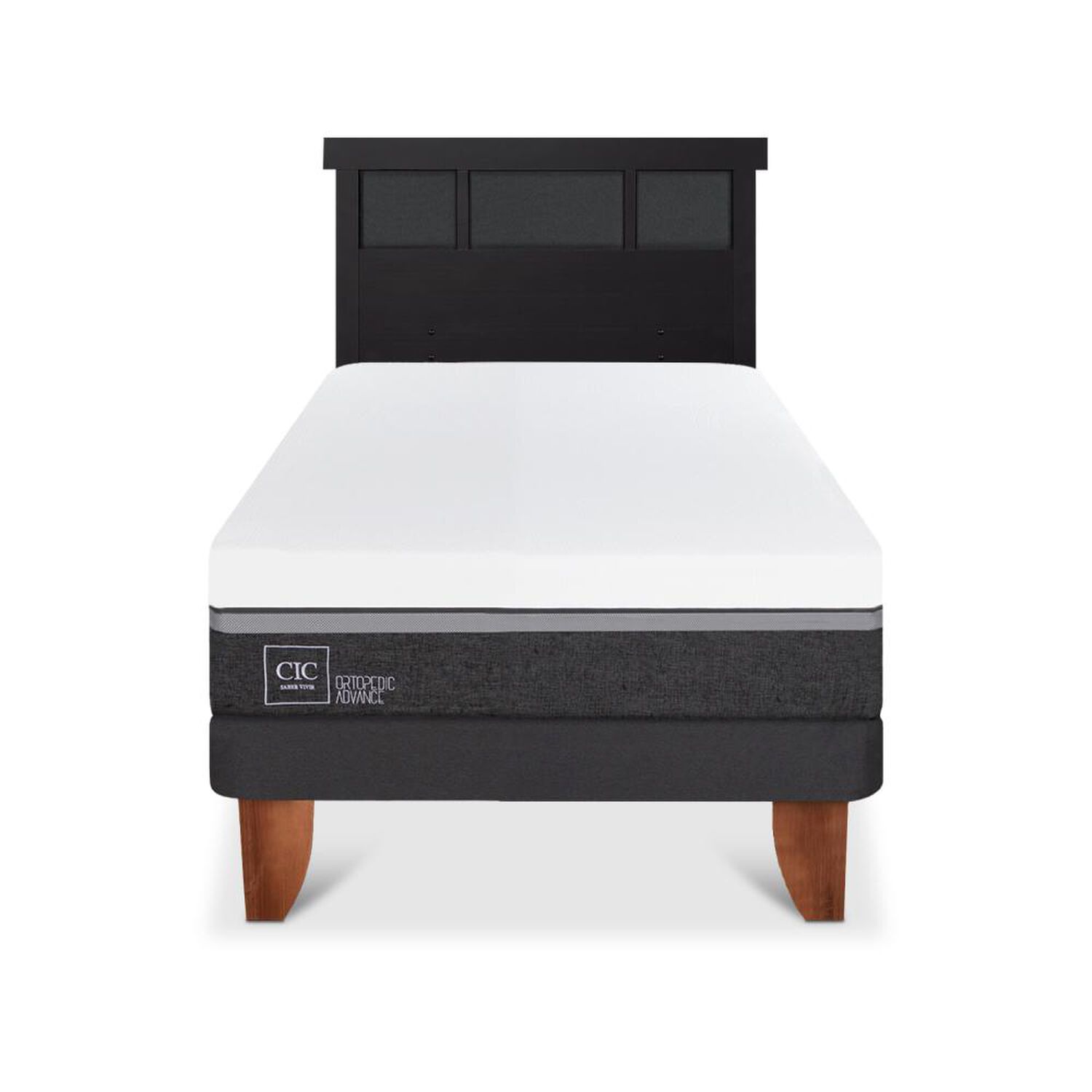 Cama Europea Cic Ortopedic Advance / 1.5 Plazas / Base Normal + Respaldo image number 0.0