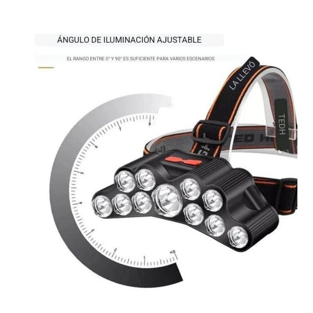 Linterna Cintillo Minera Para Uso Frontal Cabeza 11 Led image number 1.0