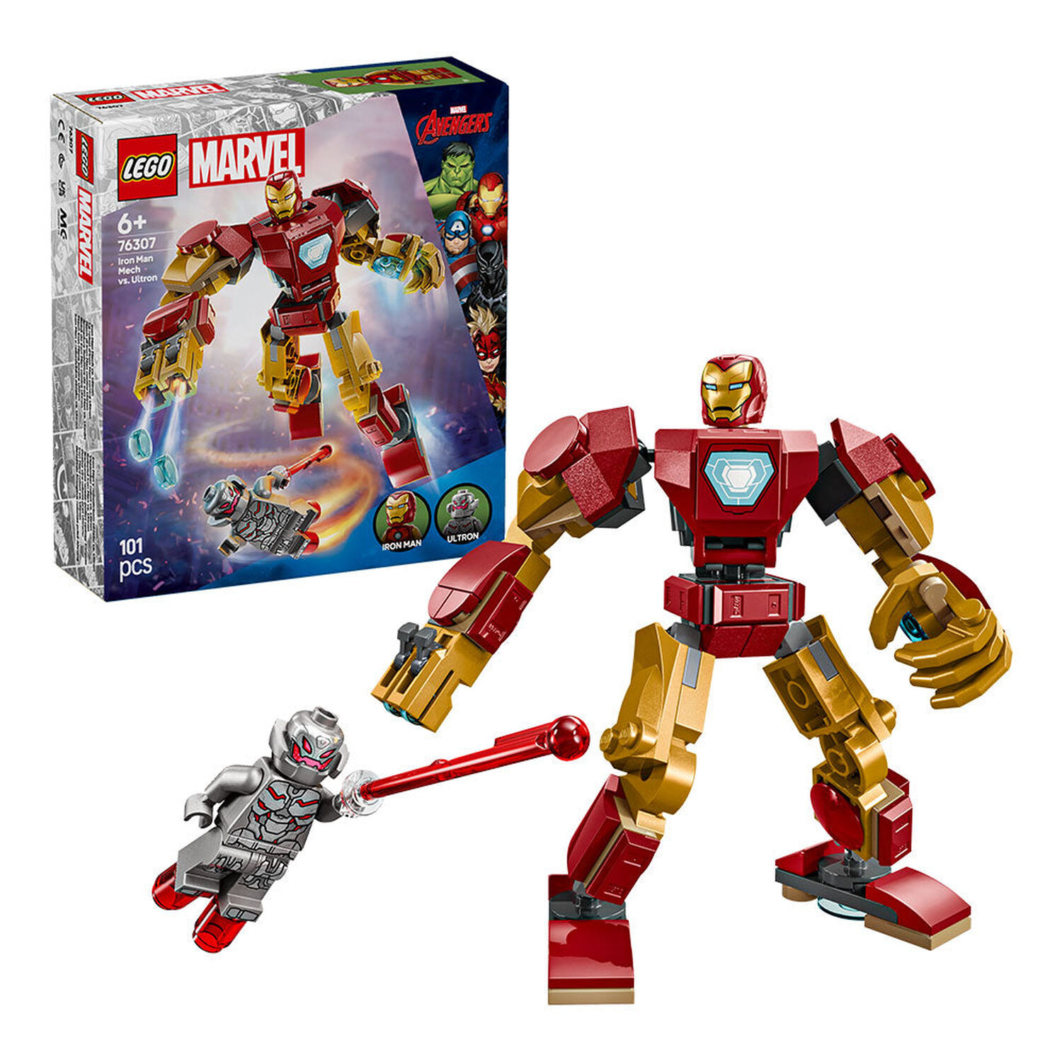 Lego Marvel - Armadura Rob&oacute;tica De Iron Man Vs. Ultr&oacute;n - 76307 image number 0.0
