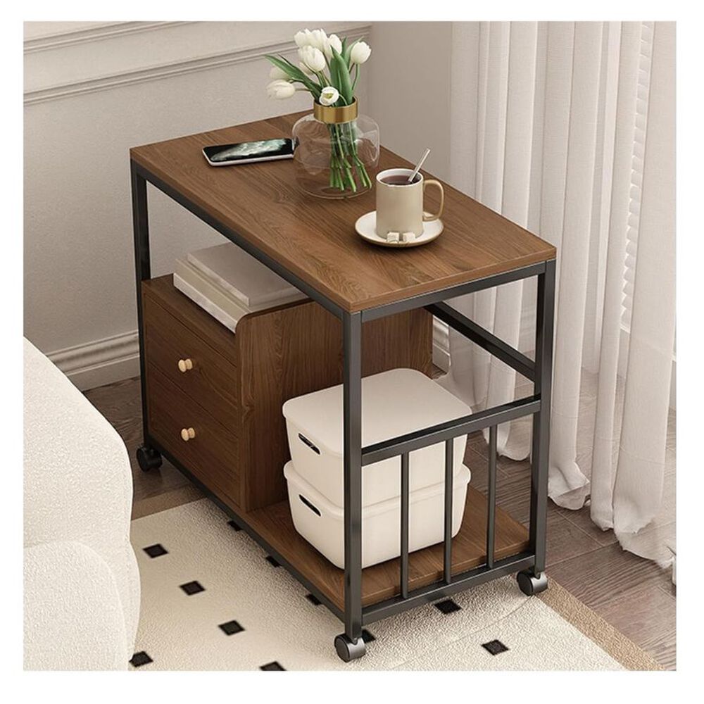Mesa Auxiliar Con Cajones Mueble Multiuso Estaci&oacute;n De Caf&eacute; image number 3.0