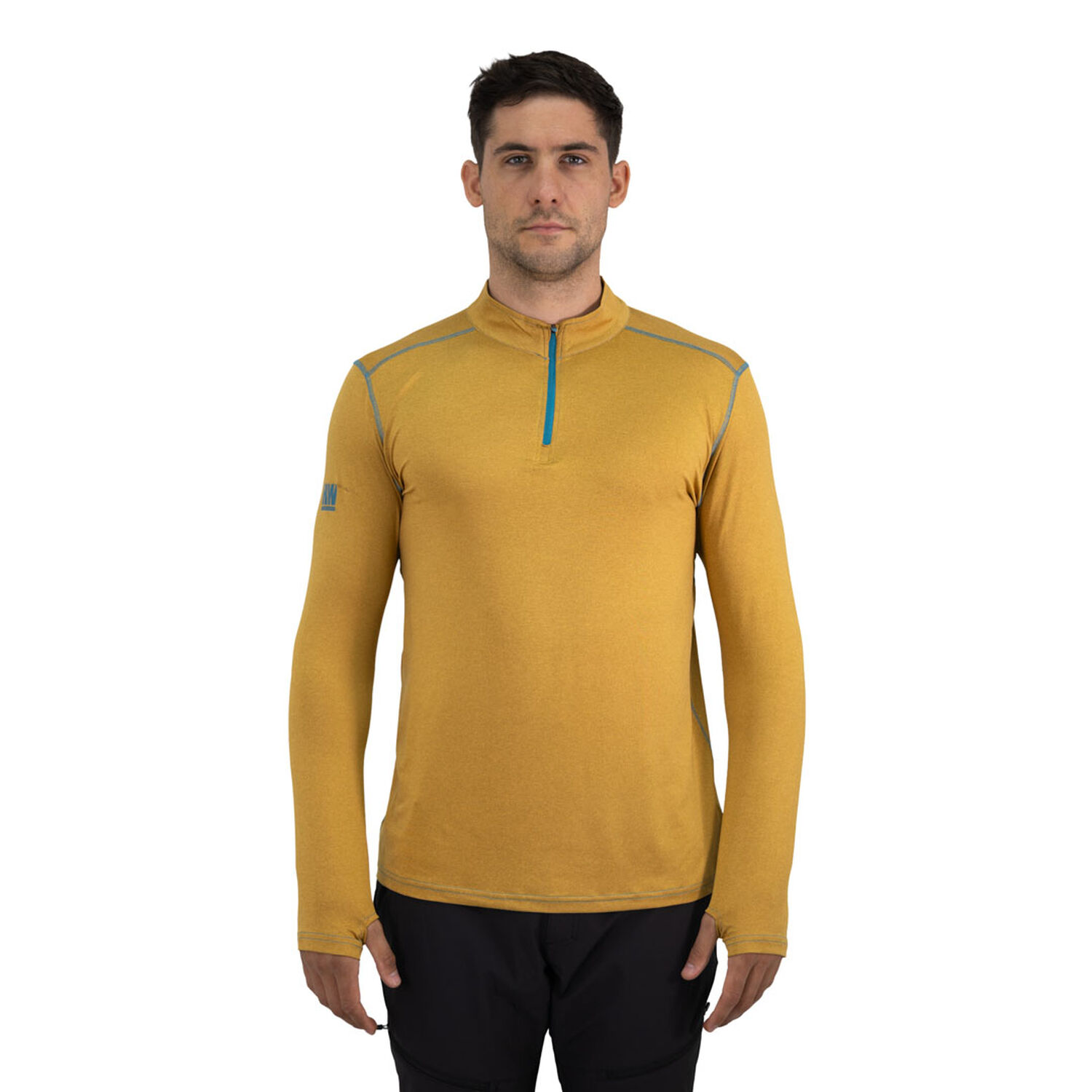 Polera Dry Fit Hw Spx Manga Larga Hombre Mustard image number 0.0