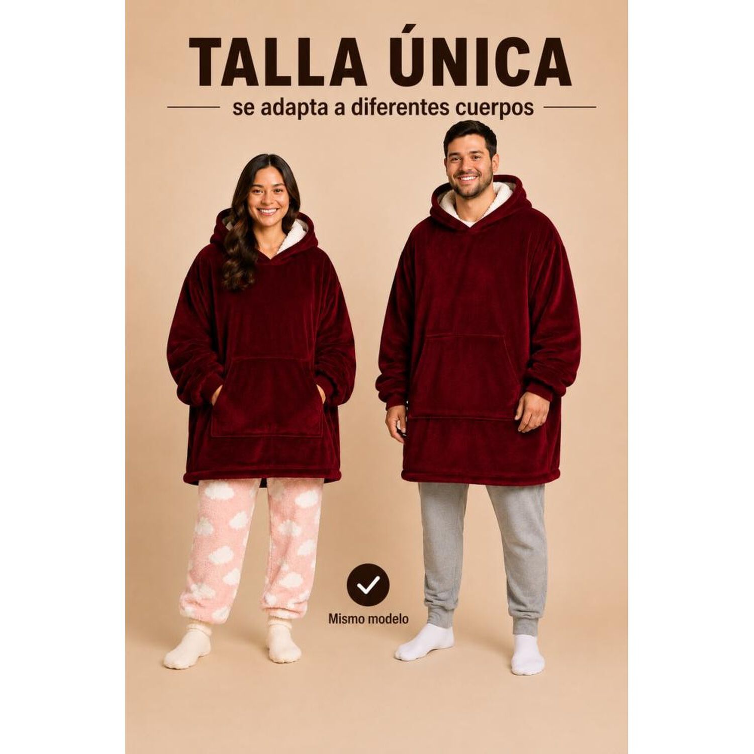 Poleron Felpa Capucha Manta Polar Invierno Unisex Talla Unic image number 23.0