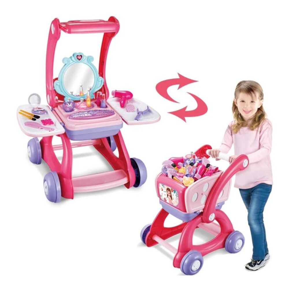 Juguete Carrito Tocador De Belleza 2 En 1 Para Ni&ntilde;as image number 3.0