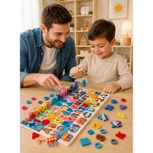 Juego Educativo Montessori Tablero Did&aacute;ctico De Figuras