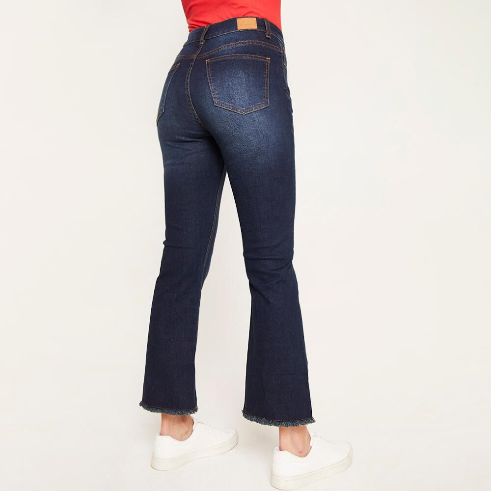 Jeans Flare Tiro Alto Flare 4 Botones Mujer Kimera en Oferta | Hites.com