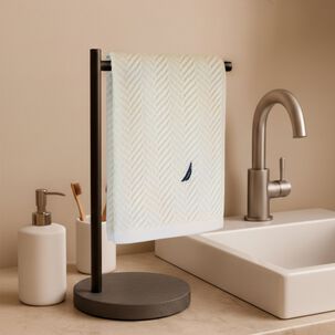 Set 3 Toallas Nautica Vis Cara+mano+cuerpo 100% Algod&oacute;n Alta Calidad Crema