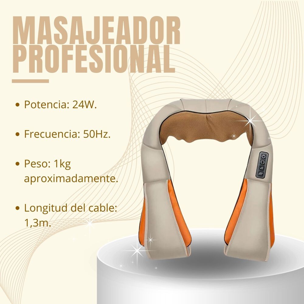 Masajeador Profesional De Espalda Hombro Cuello Relajaci&oacute;n image number 6.0