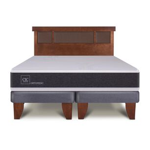 Cama Europea Cic New Ortopedic / 2 Plazas / Base Dividida + Respaldo