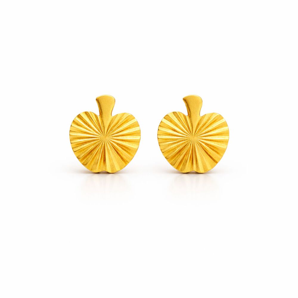 Aros Manzana Facetada 5mm Oro 18k Atornillados 0.90gr Mujer Ni&ntilde;a Hipoalerg&eacute;nicos image number 3.0