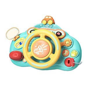 Juguete Volante Musical Did&aacute;ctico Para Coche Y Silla Beb&eacute; Azul