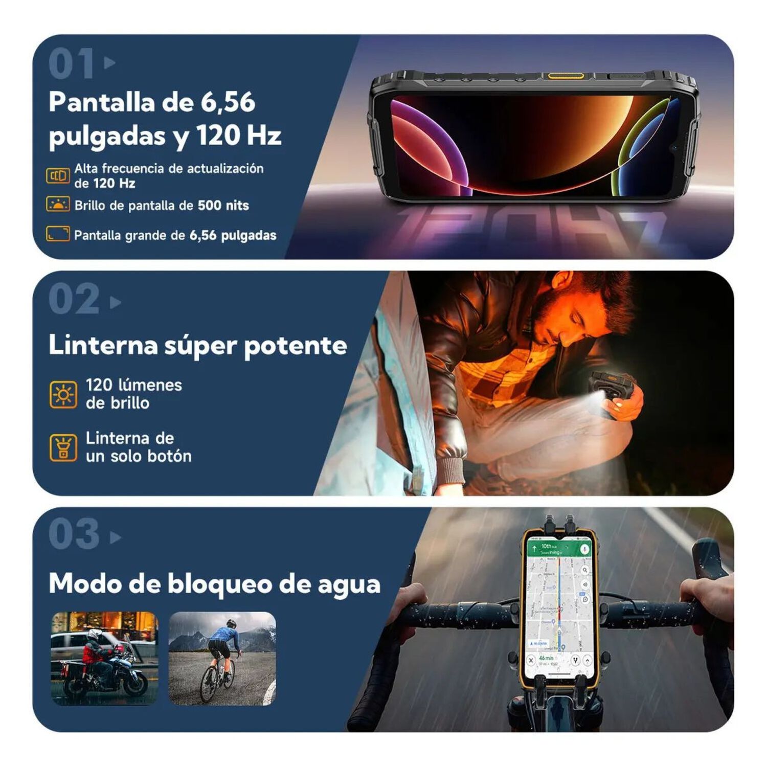 Ulefone Rugking 4 Pro Rugerizado Android Bater&iacute;a Gigante image number 3.0