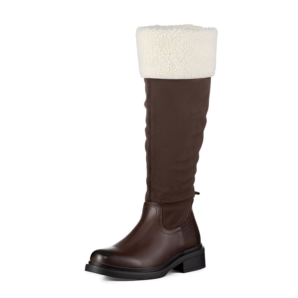 Bota Larga Mujer Moda Gamuza Con Felpa Vintage Weide Czy601 image number 0.0