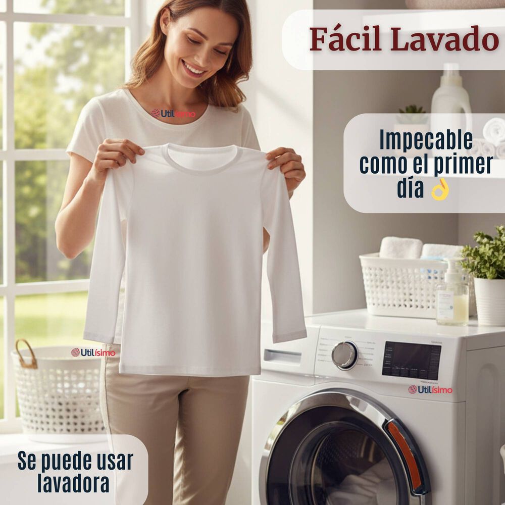 Camiseta Algod&oacute;n Manga Larga Polera Primera Capa Blanco Ni&ntilde;o image number 9.0