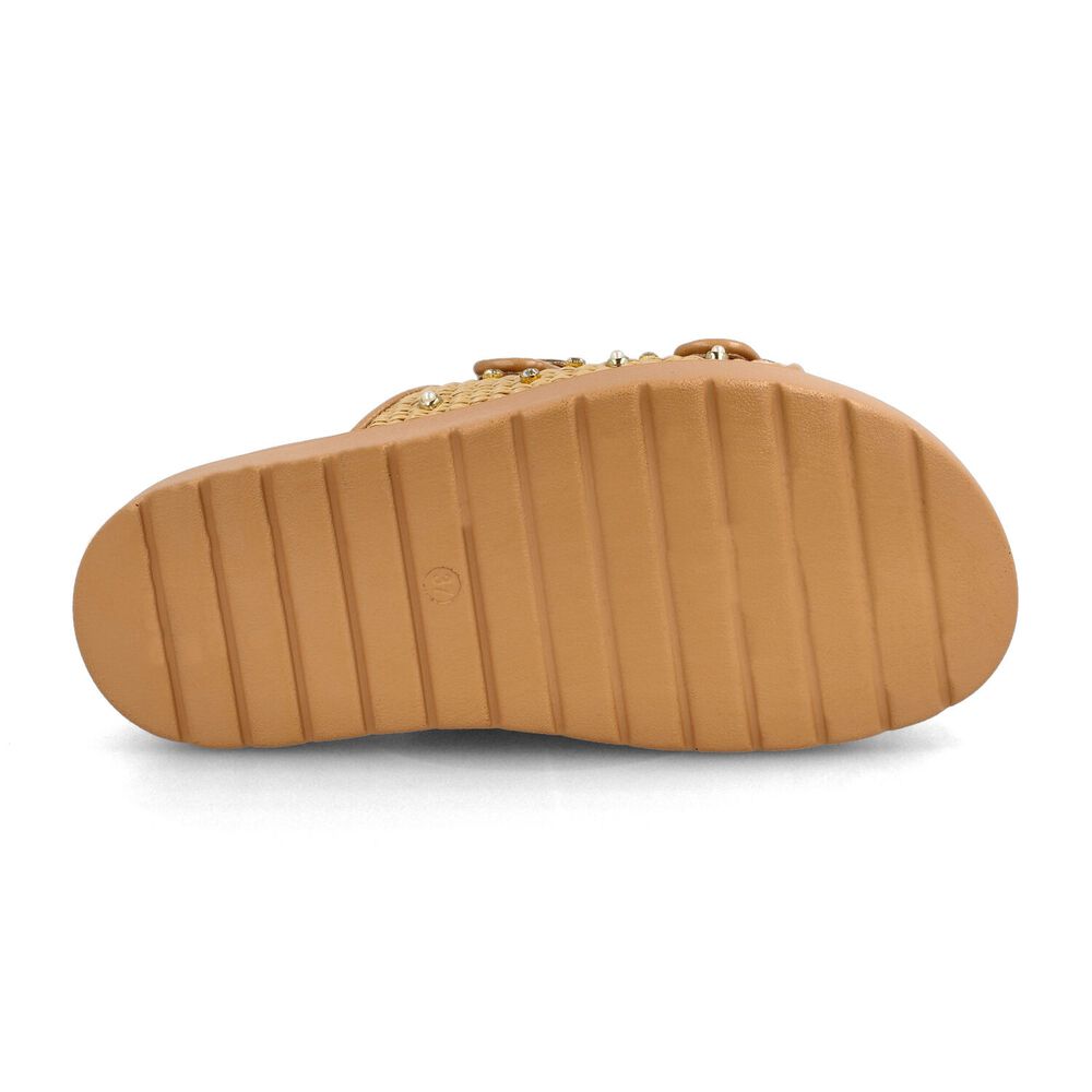 Sandalia Mujer Bata Barack Beige image number 4.0