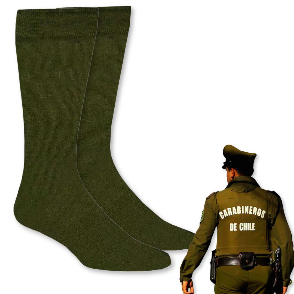 Pack 12calcetines Carabinero Verde Militar Algodón image number 0.0
