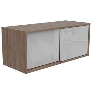 Gabinete Aereo 2 Puertas Fm-003b Blanco Y Caf&eacute; Claro