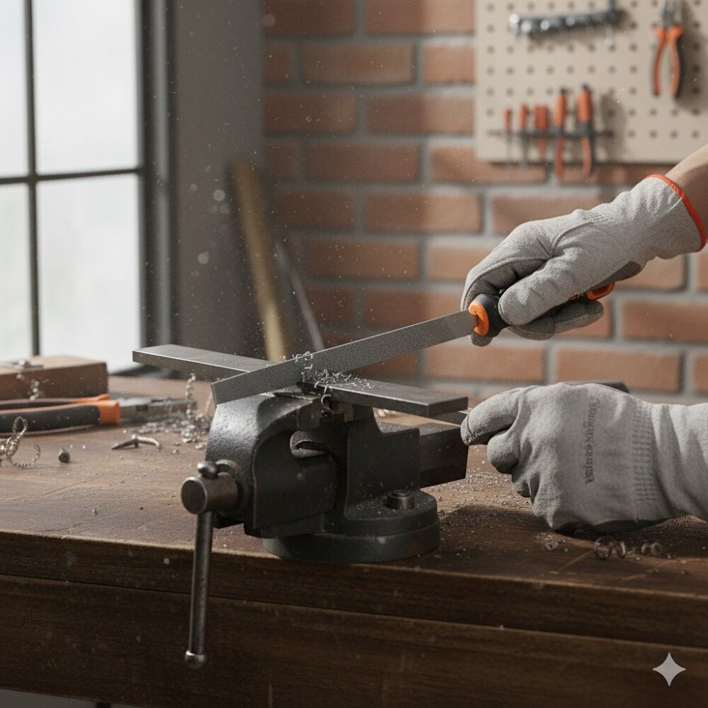 Lima Plana, Bastarda, 8 Con Mango Doble Inyecci&oacute;n Truper image number 4.0